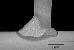 Full penetration laser hybrid welding, one-sided: stiffener t = 5 mm